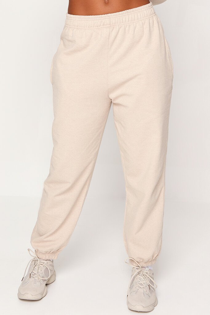 stone coloured joggers