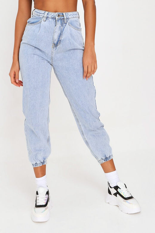 Mid Wash Cuffed Baggy 90s Jeans | Denim | Jeans | I SAW IT FIRST
