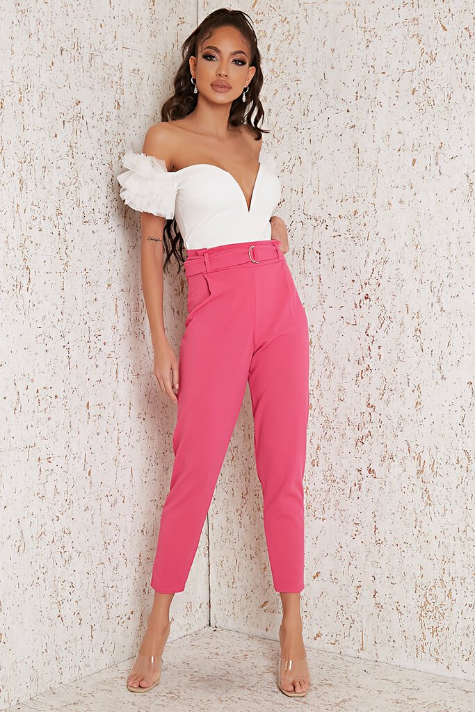 hot pink trousers