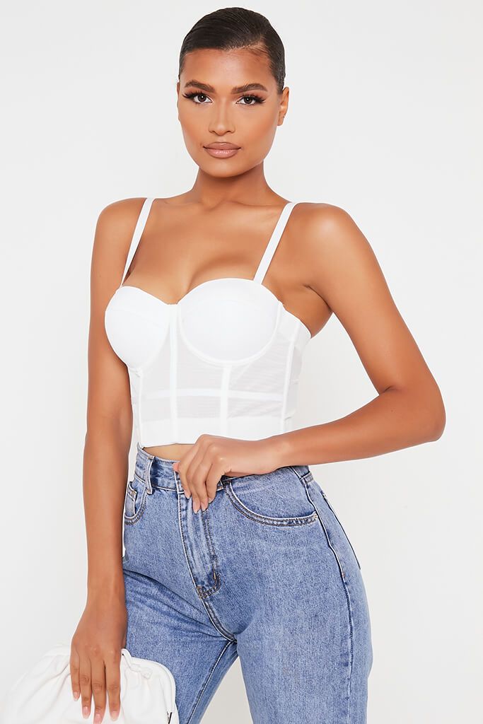 white corset bralet