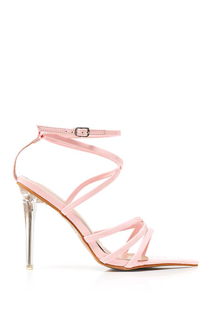 Baby Pink Strappy Pointed Heel | Heeled 