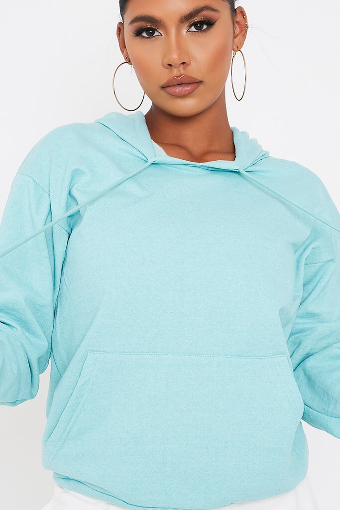 Mint Green Basic Drawstring Hoodie | Hoodie | I SAW IT FIRST