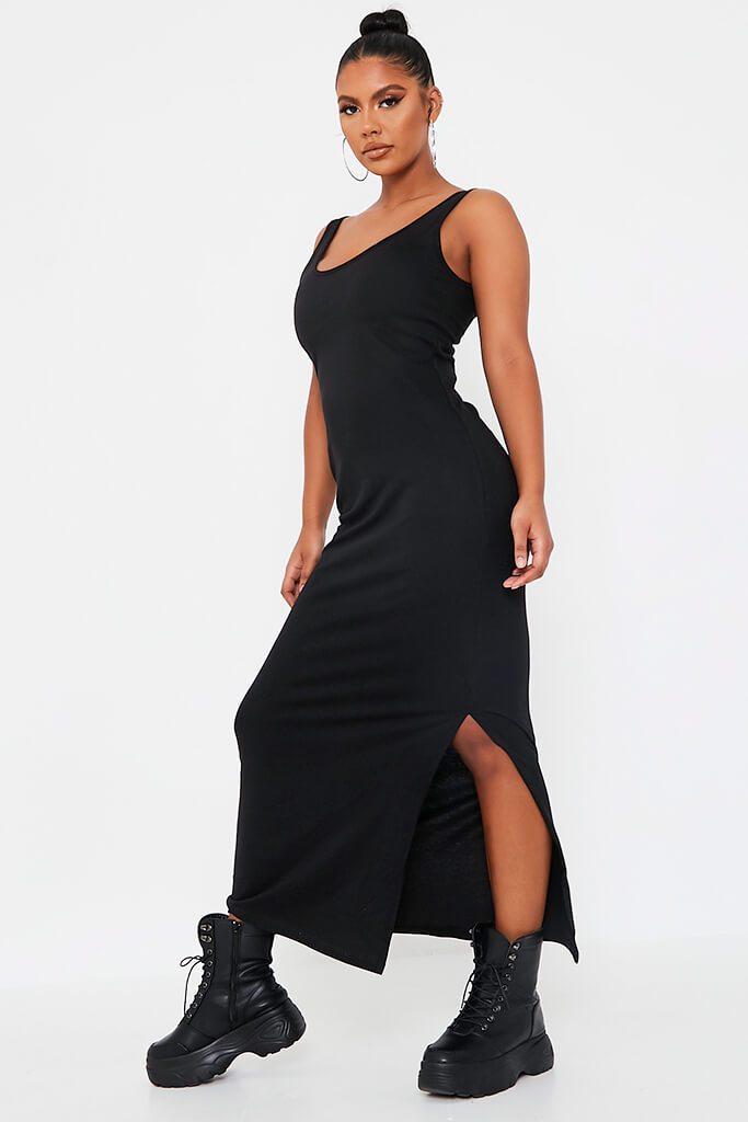 black jersey vest dress