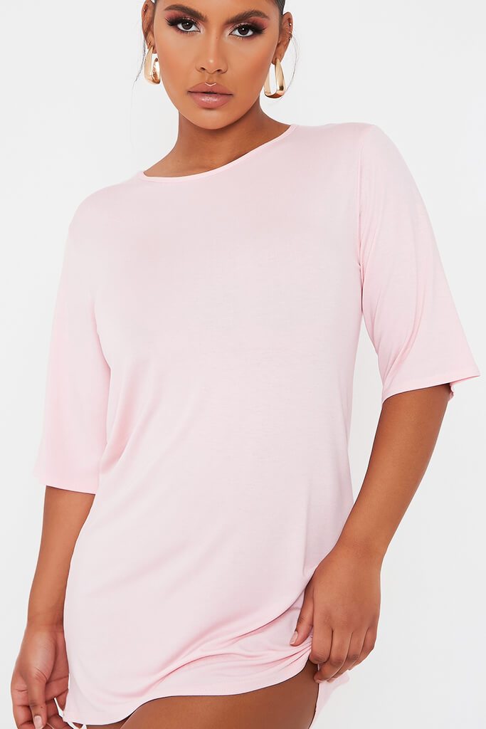 baby pink tshirt dress