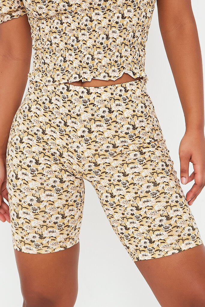 mustard cycling shorts