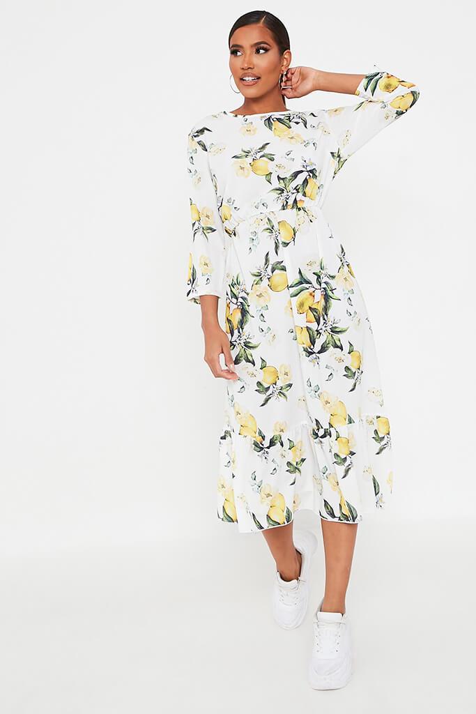 lemon floral dress