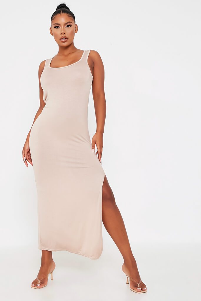 Stone Sleeveless Scoop Neck Lounge Dress