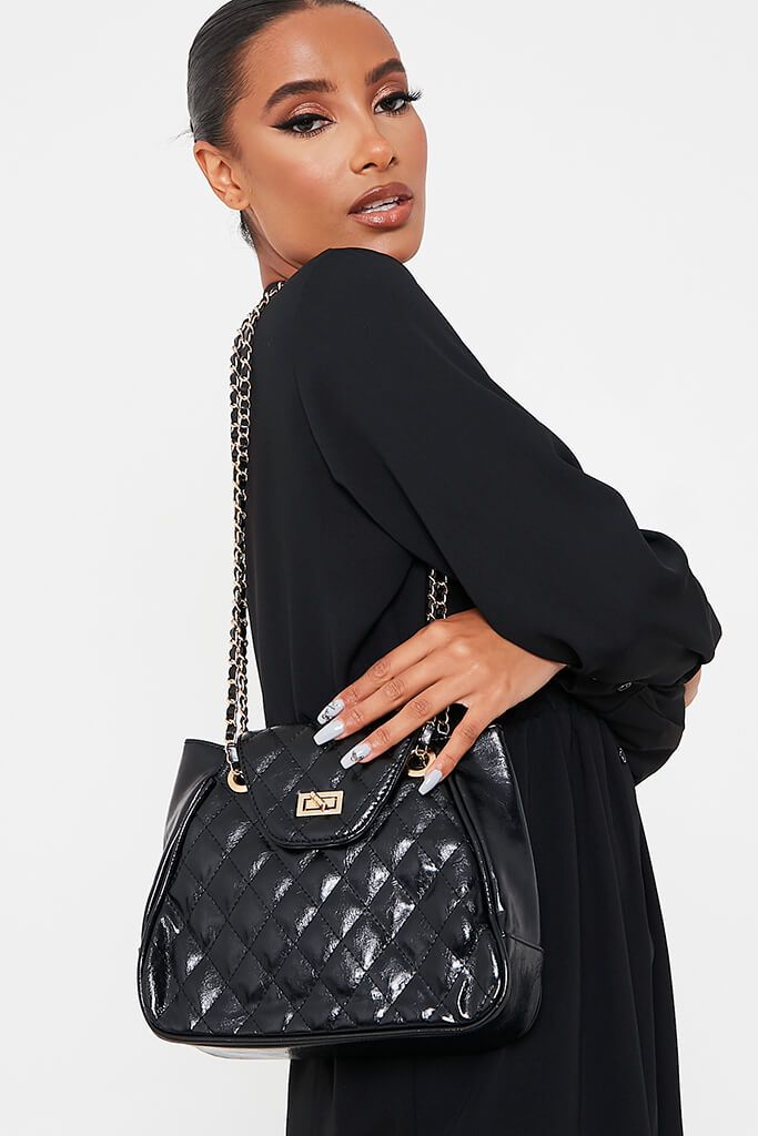 quilted chain shoulder bag