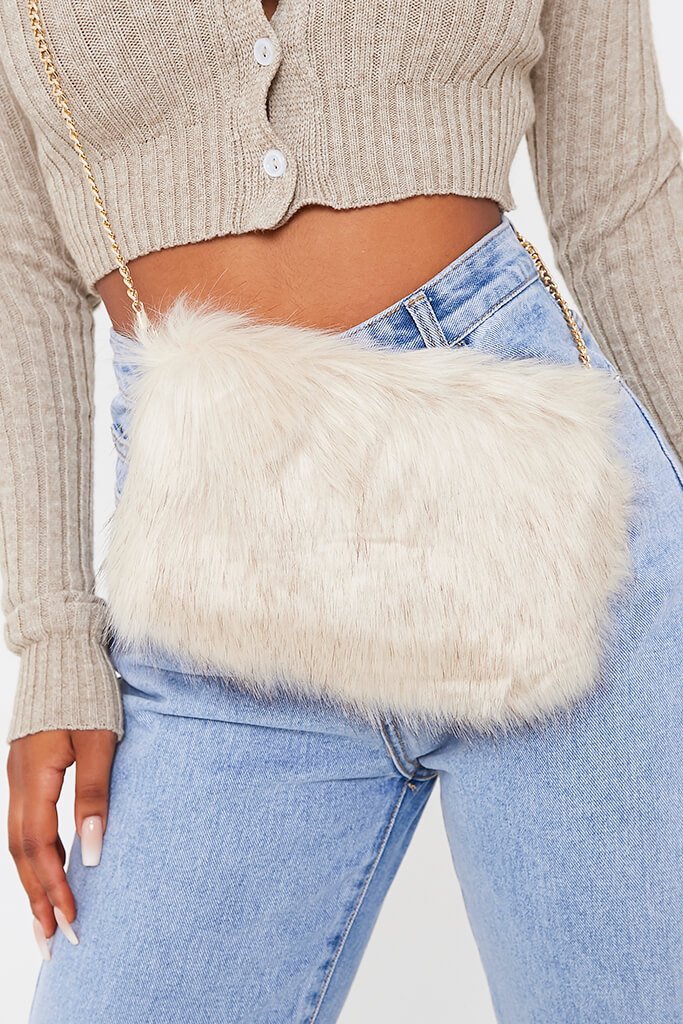 fur chain bag