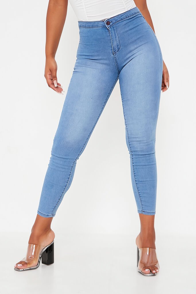 Light Blue High Waisted Denim Jegging Jeans I Saw It First