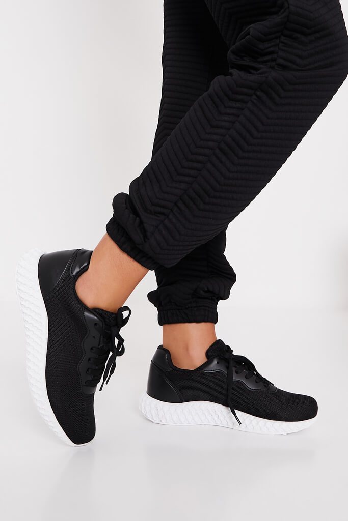 Black Canvas Trainers