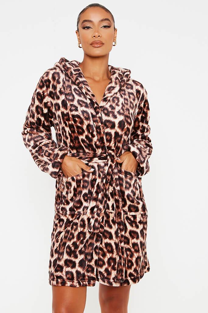 leopard print dressing gown uk