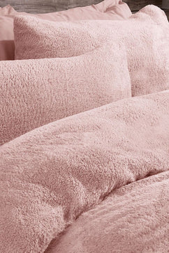 pink teddy double duvet set