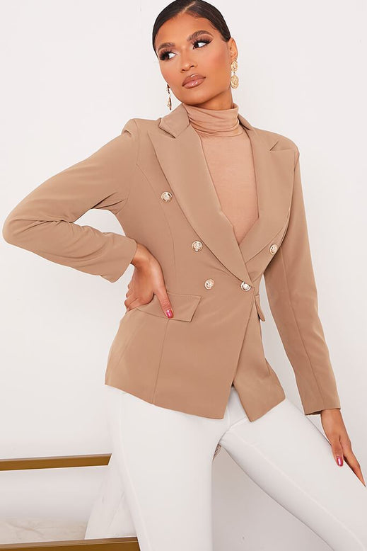 fitted military blazer