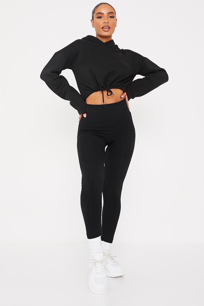 Black Soft Touch Seam Detail Leggings