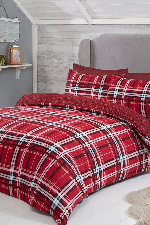 super king tartan duvet cover