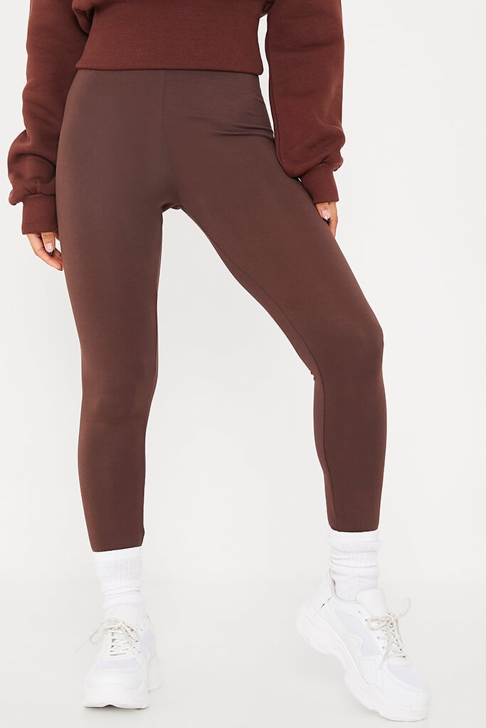 Chocolate High Waisted Leggings | Leggings | I SAW IT FIRST