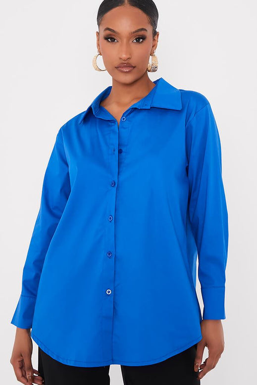 Cobalt Blue Oversized Classic Shirt | Tops | Shirt | I SAW IT FIRST