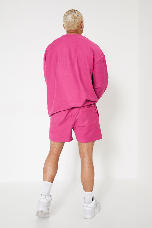 Pink Terry Towelling Core Shorts