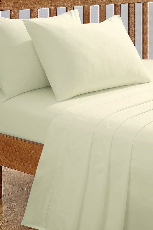 Ivory King Size 68 Pick Fitted Sheet