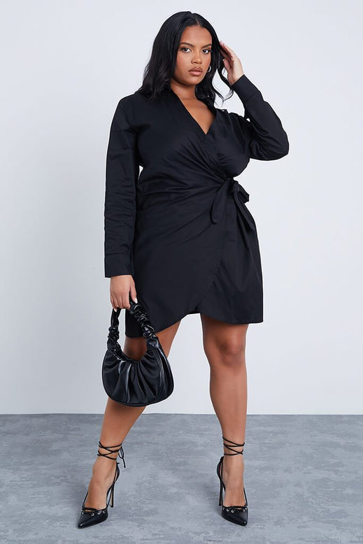 black wrap dress plus size uk Big sale - OFF 62%