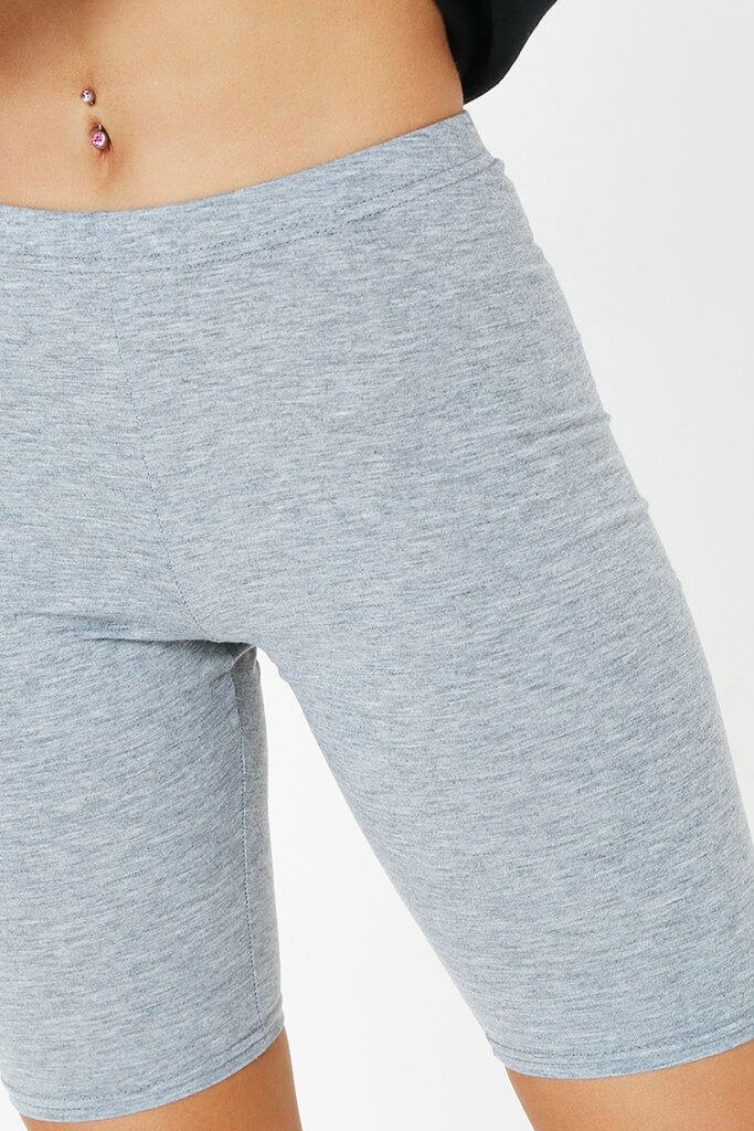 grey bicycle shorts