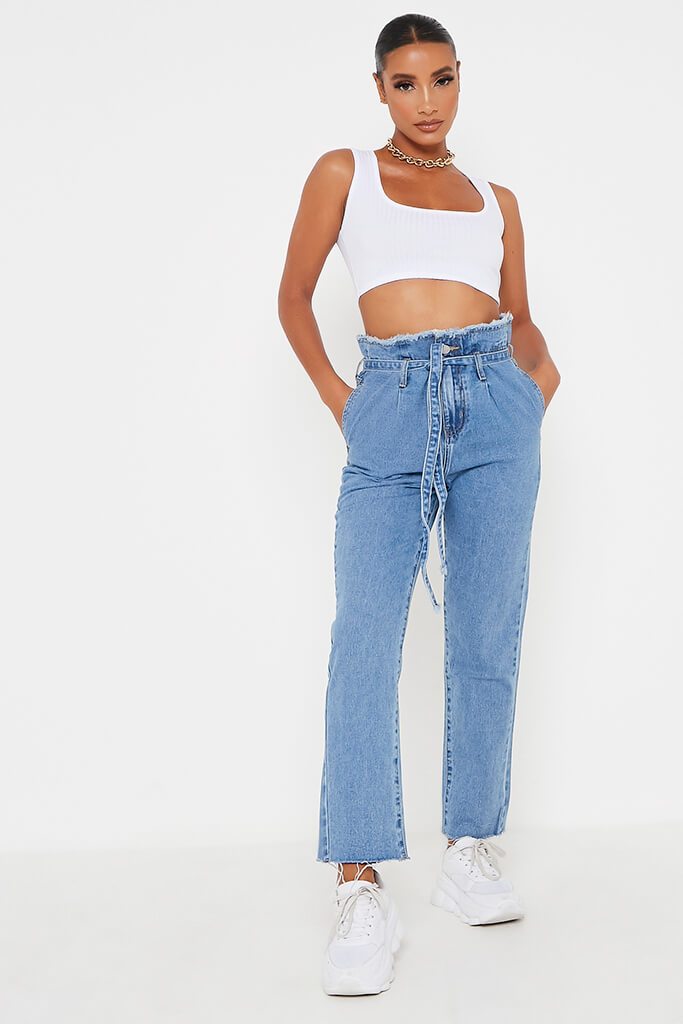 paper bag boyfriend jeans