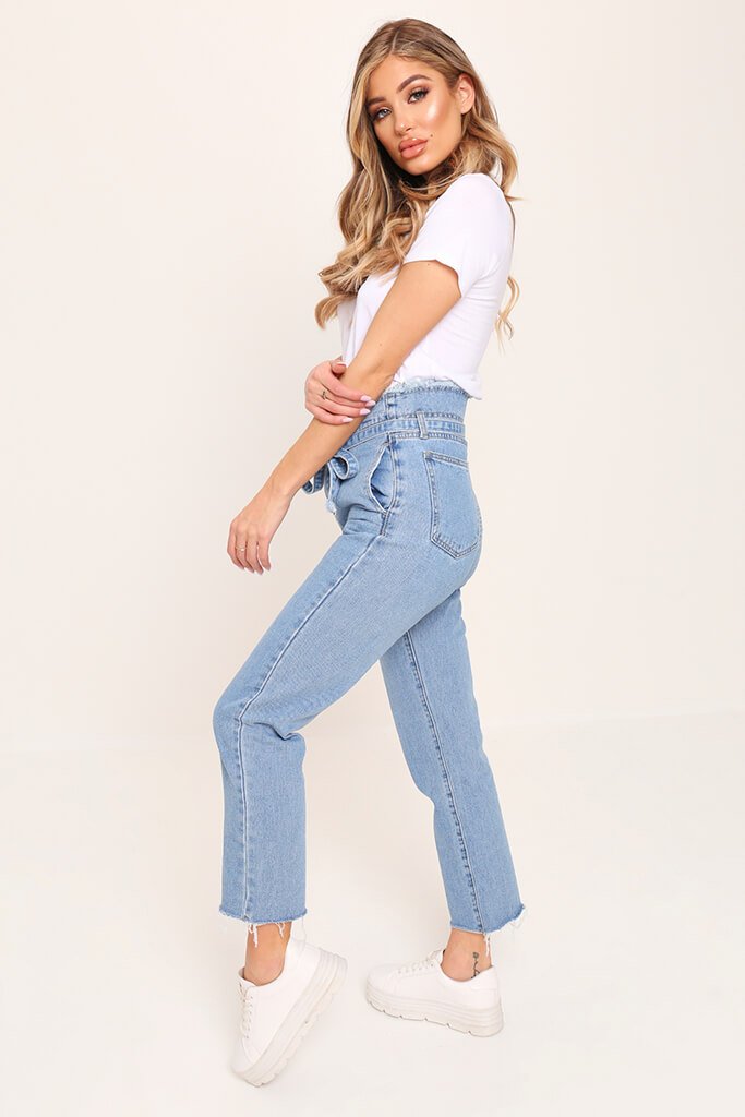 high waist jeans paperbag