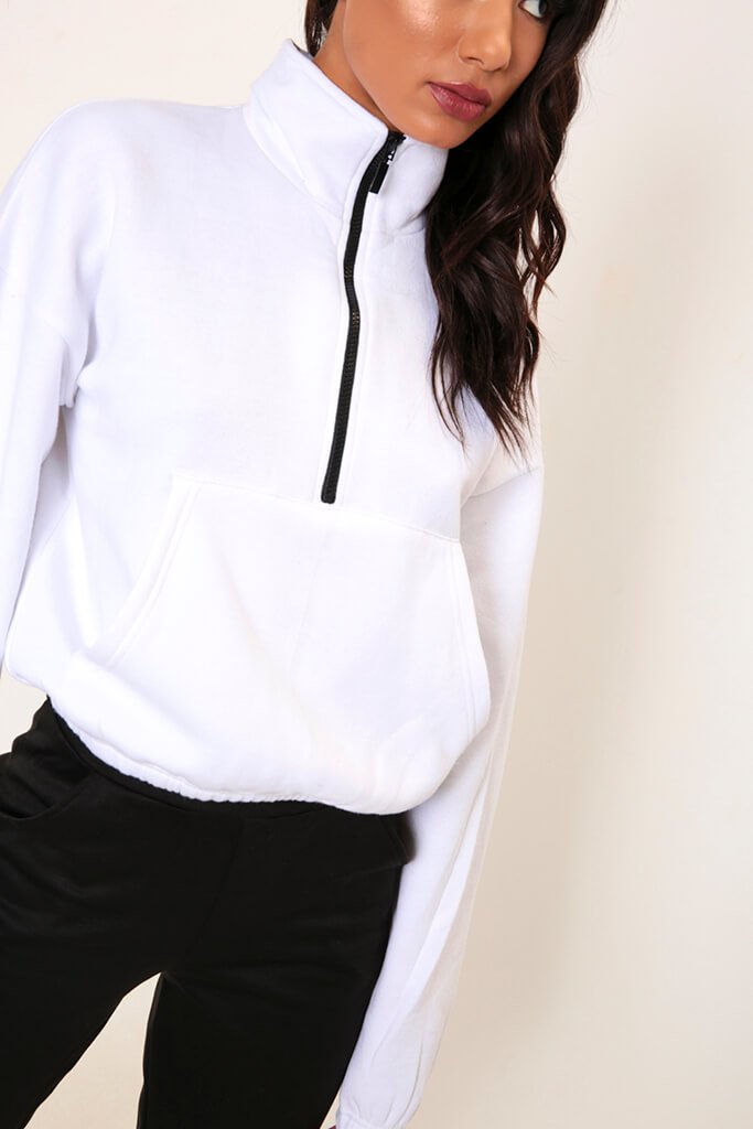 white half zip