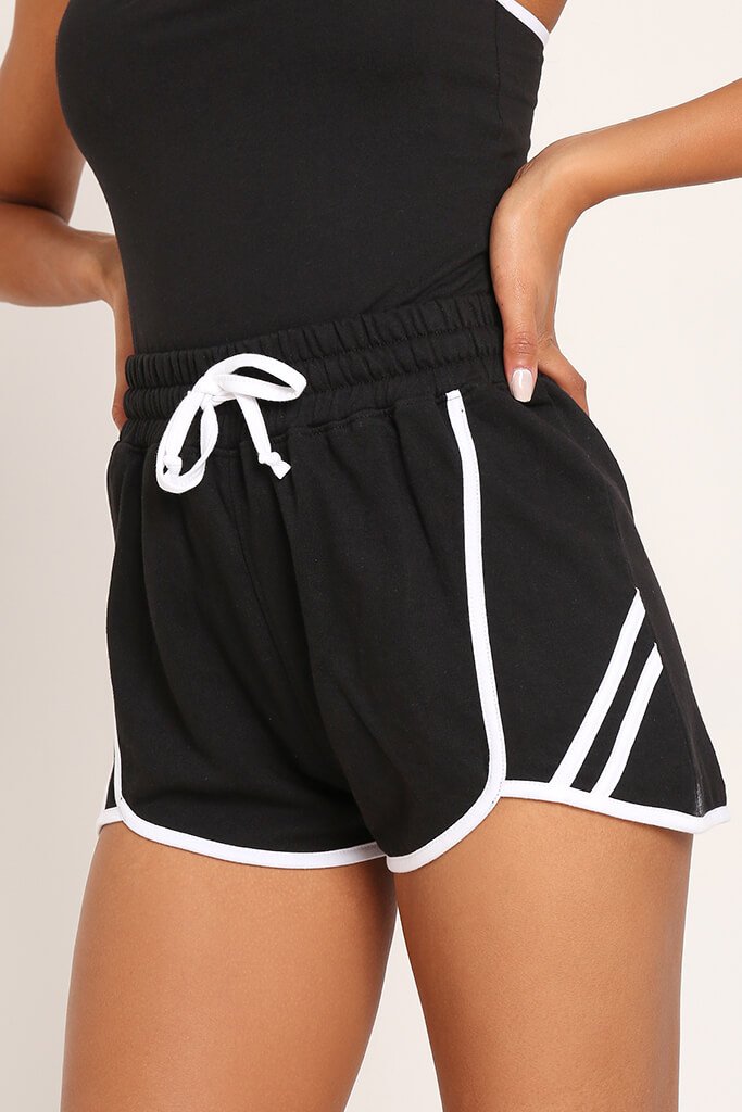 Black Side Stripe Loopback Runner Shorts | Shorts | Shorts | I SAW IT FIRST