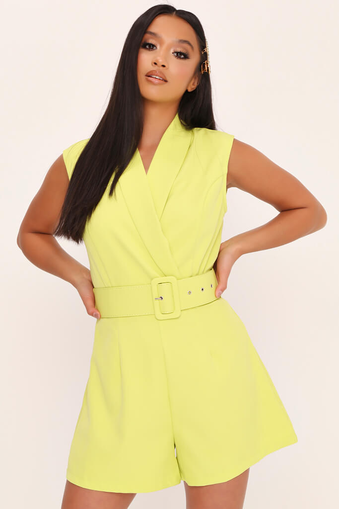 lime green playsuit