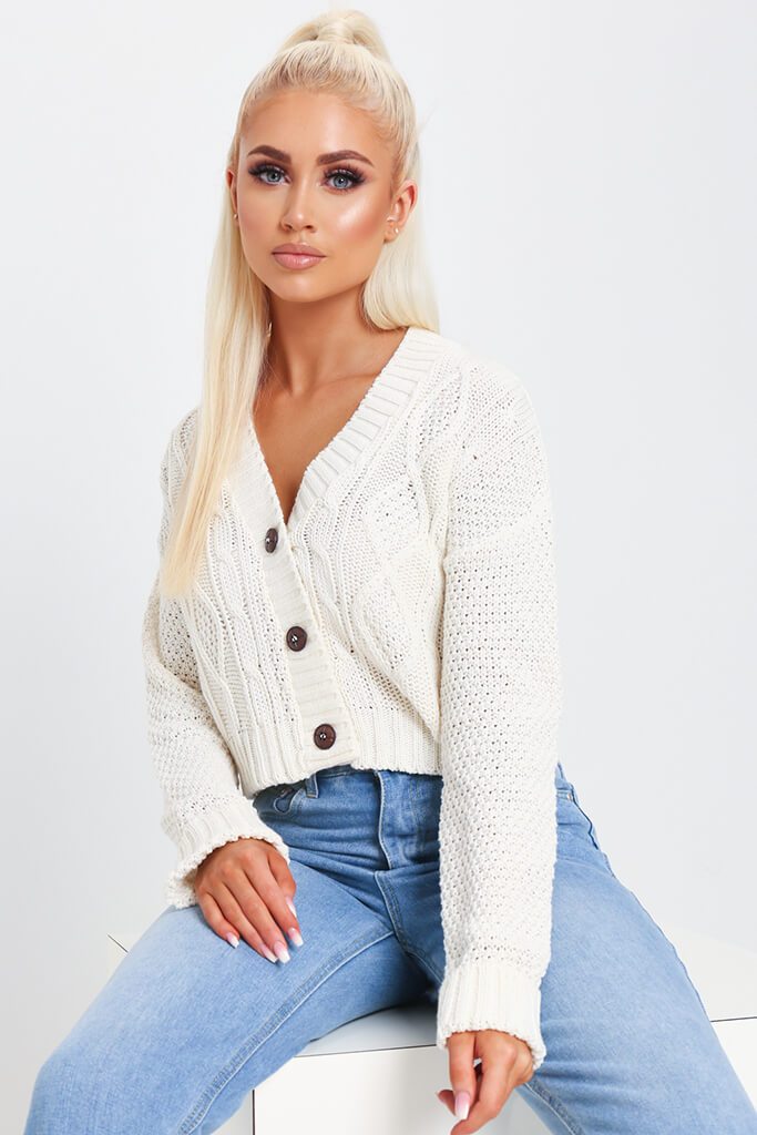 cable knit cardigan