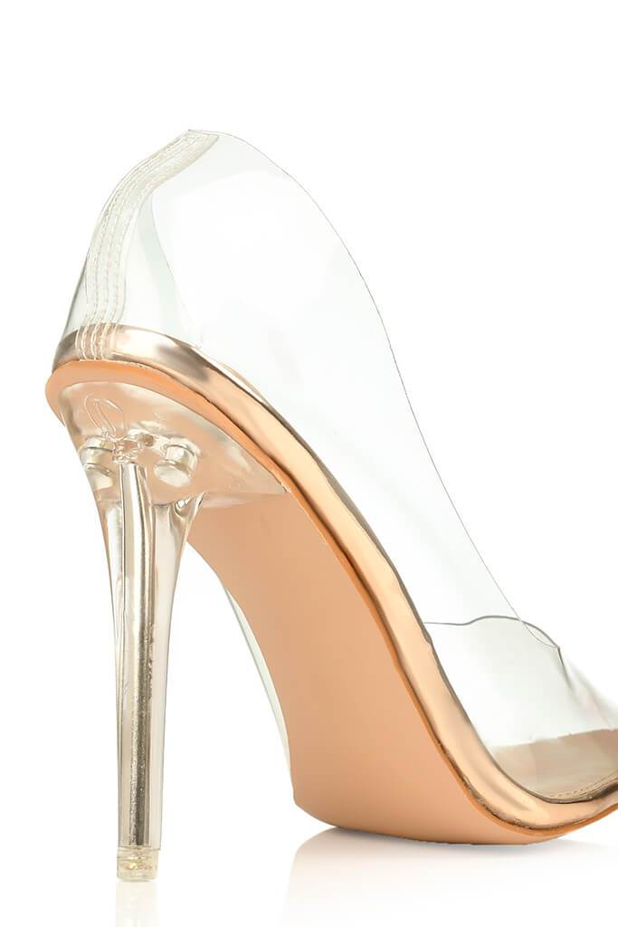 rose gold pointed toe heels