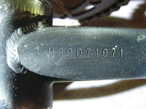 Vintage bicycle serial numbers