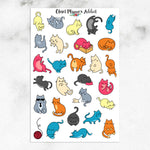 Funny Cats Planner Stickers (S-221)