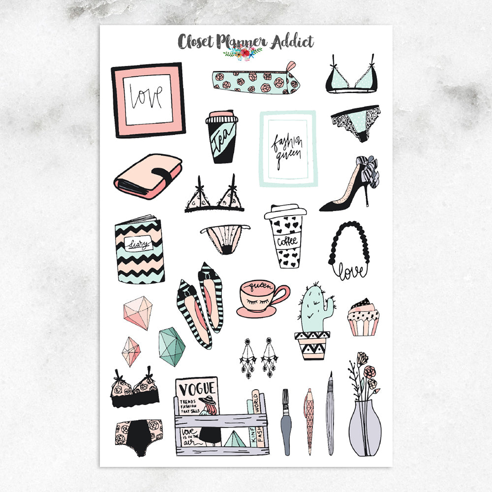 JOURNAL STICKERS - PLANNER STICKERS - S190