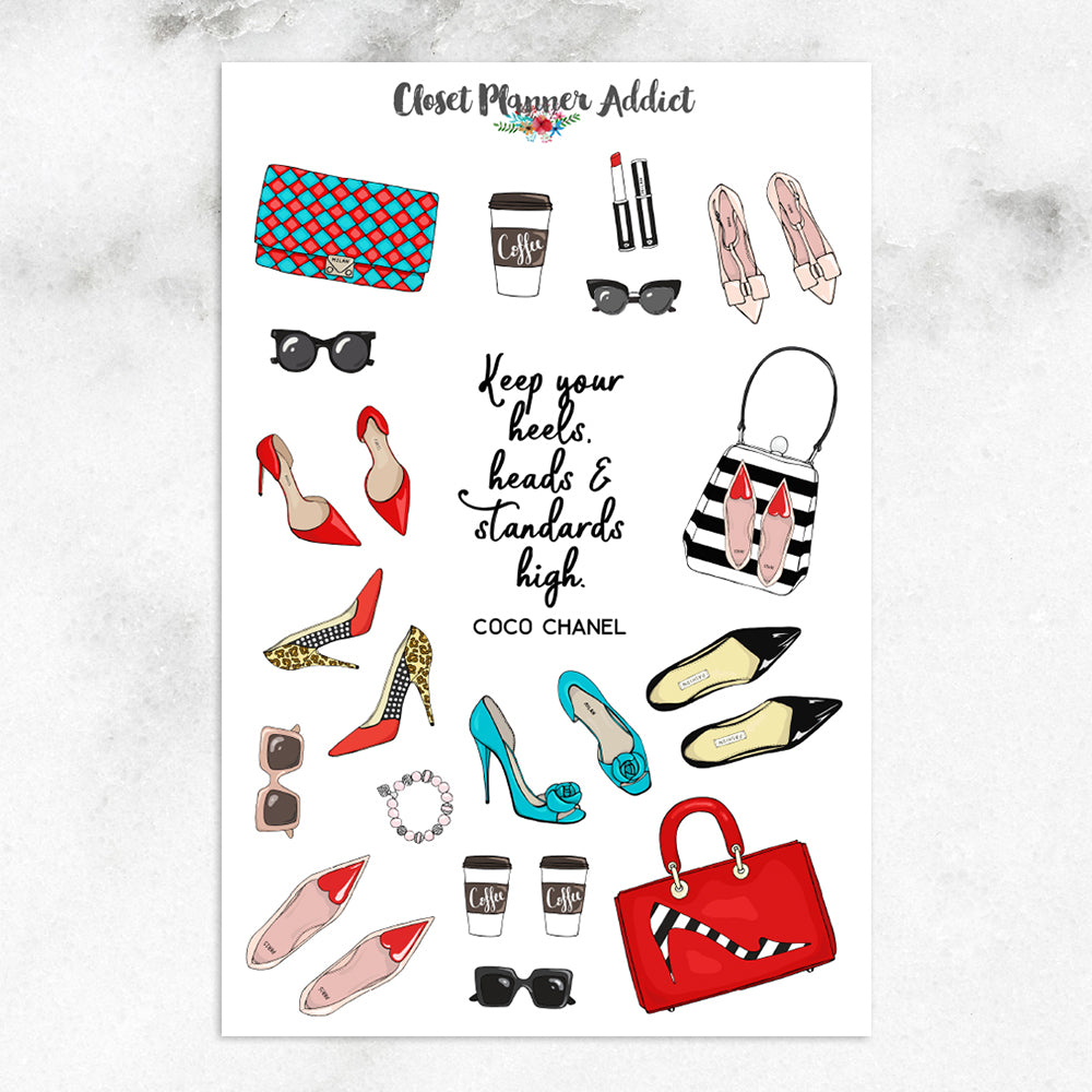 Chic Fashion Planner Stickers ⋆ The Petite Planner