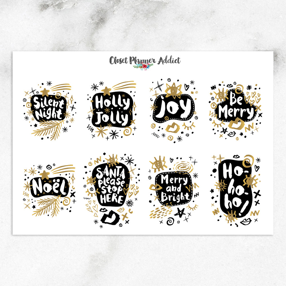 Christmas Holiday Season Planner Stickers (S-367)