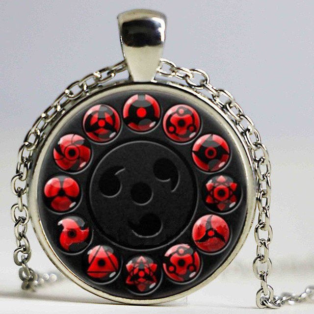 Naruto All Sharingan Earring Necklace Bracelet Ring Keychain