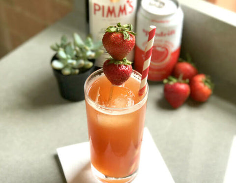 Sparkling Strawberry Pimm's Cup