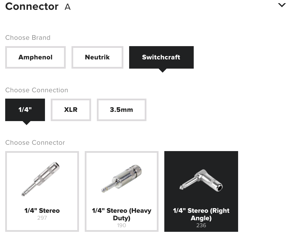 Custom Switchcraft Connectors