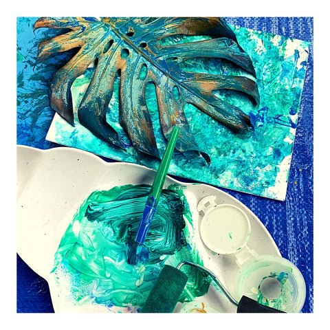 Fun Leaf Craft with Houseplants