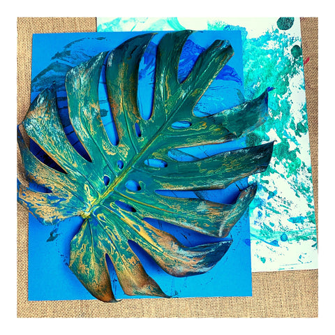 A beautiful example of monstera leaf print