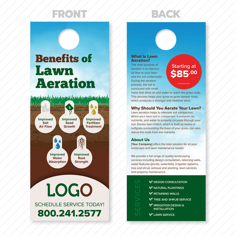 Door Hangers For Lawn Care - Landscaper Print Designs – Footbridge ...