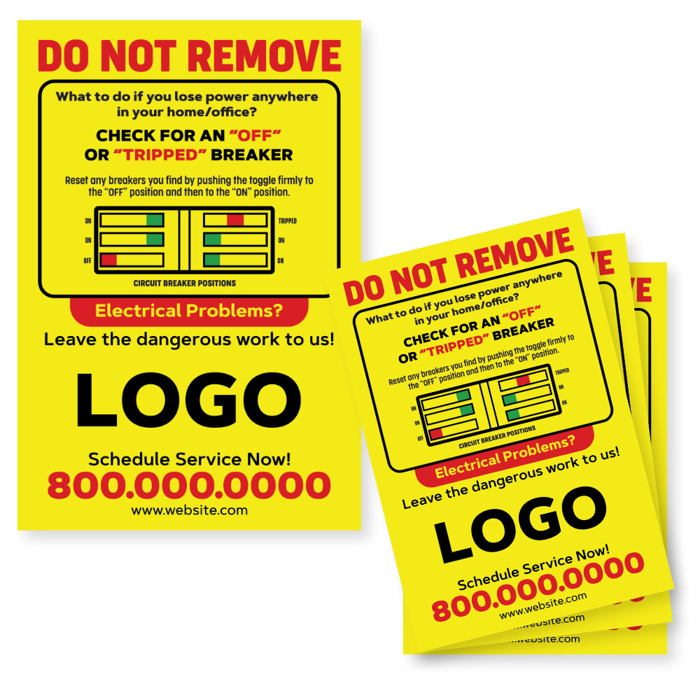 Electrical Panel Stickers Stickers for Electricians Print Services