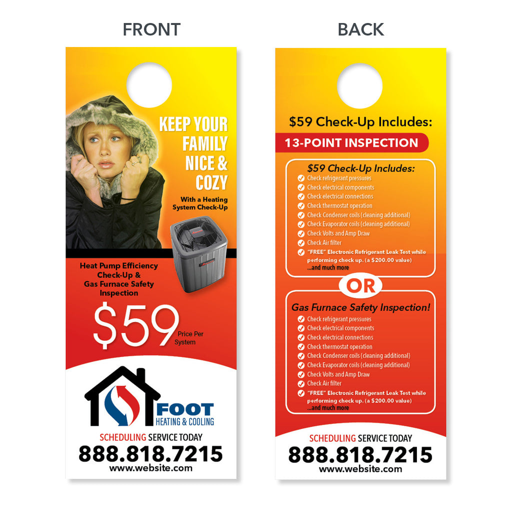 HVAC Heating Door Hanger - Designed & Printed - FREE ...