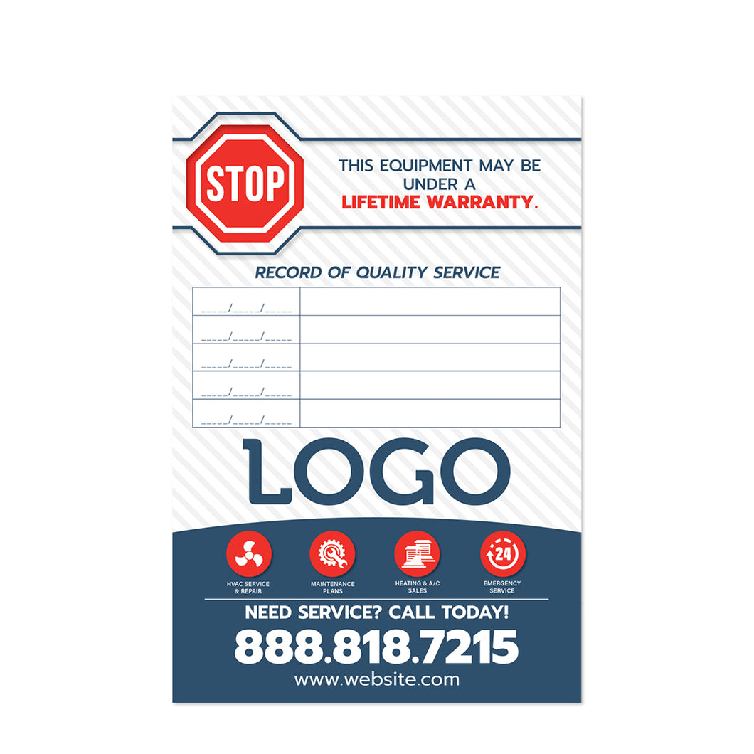 HVAC Service Stickers Design Print Services FREE Shipping