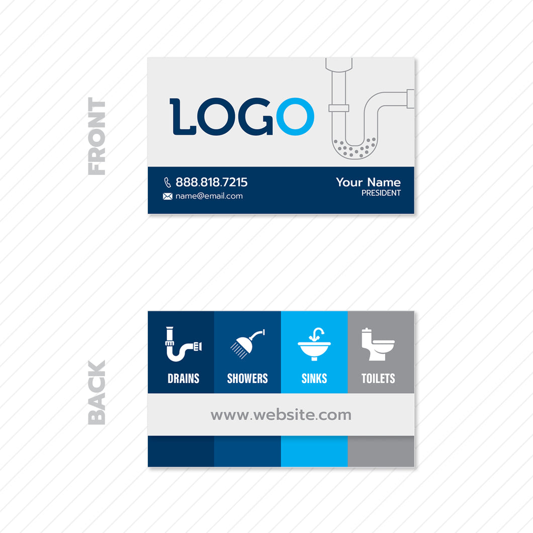 Plumbers Business Card Plumbing Print Design Services Footbridge Marketing