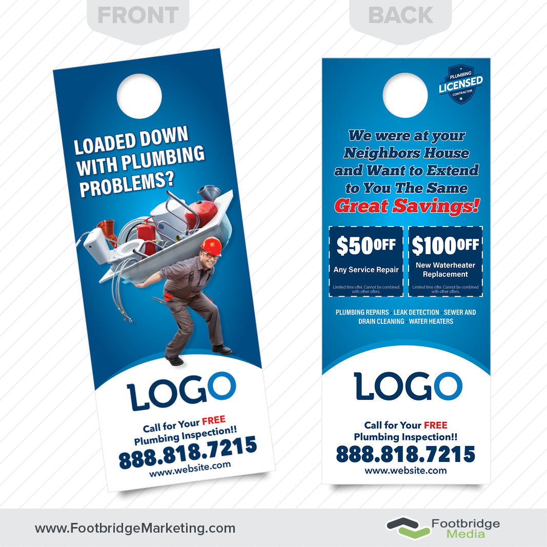 Door Hangers for Plumbers - Plumbing Designs - Print Service ...