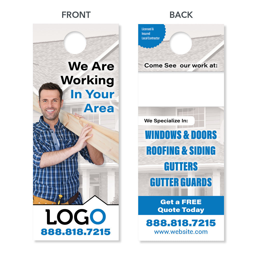 Door Hangers for Painters - Designed & Printed - FREE Shipping – Footbridge  Marketing